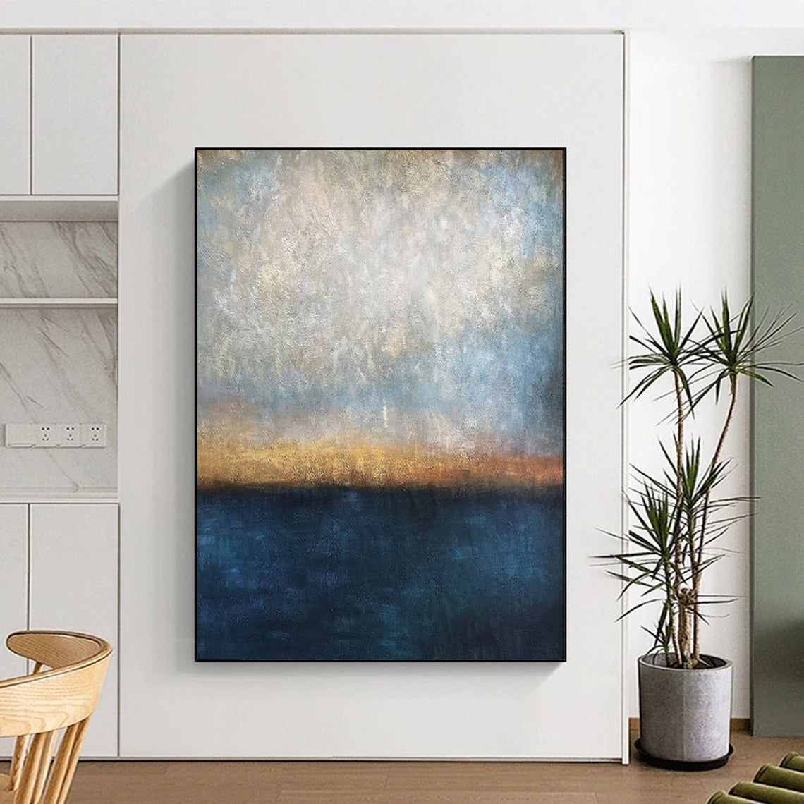 beach evening gold blue design 7